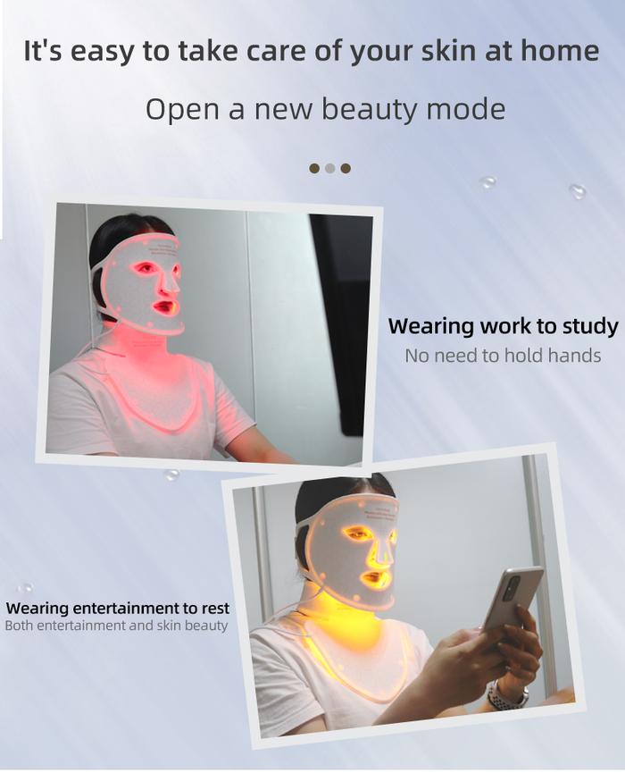 infrared led light therapy mask flexible soft silicone led anti aging