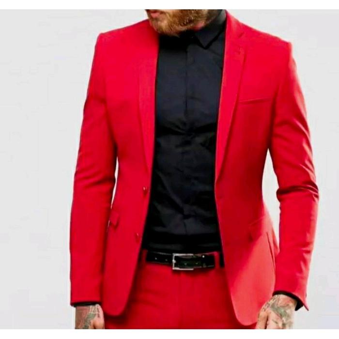 Jas Merah / Jas Pria Merah / Jas Merah Slimfit Formal