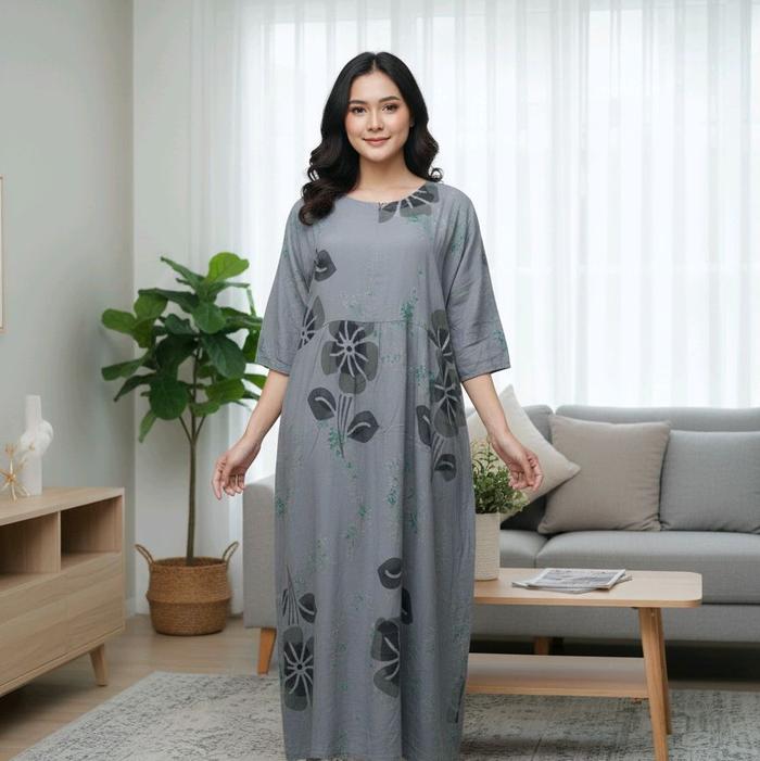 TERBARU DASTER JUMBO MOTIF SOFT SUNANAN TERKINI Wanita Busui Rayon Tidur Panjang Bunga Nyaman Pende