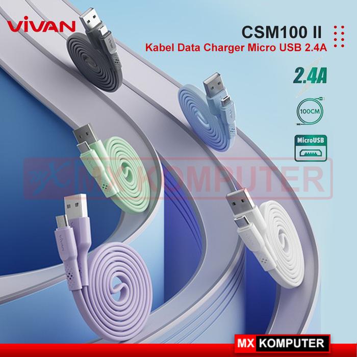 VIVAN CSM100 II Kabel Data Charger Vivan Micro USB 100cm 2.4A