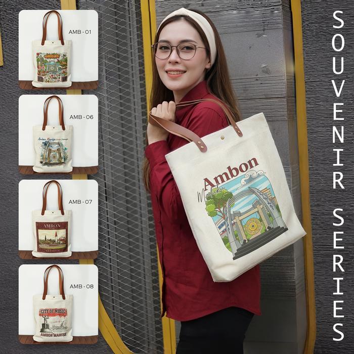 Totebag Canvas Oleh Oleh Ambon Tas Kanvas Souvenir Ambon