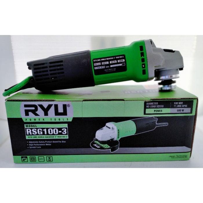 RYU GURINDA TANGAN POTONG DAN POLES 4" RSG 100-3 /MESIN GERINDA BESI POTONG DAN POLES 4"