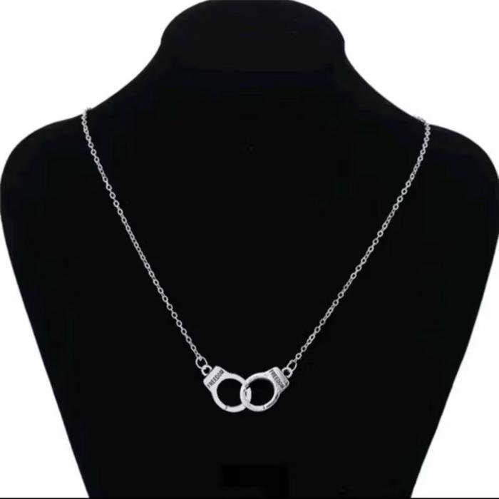 Kalung Titanium Terbaru Pria Motif Rantai Nori Halus Liontin Borgol Kalung Pria dan Wanita dengan De