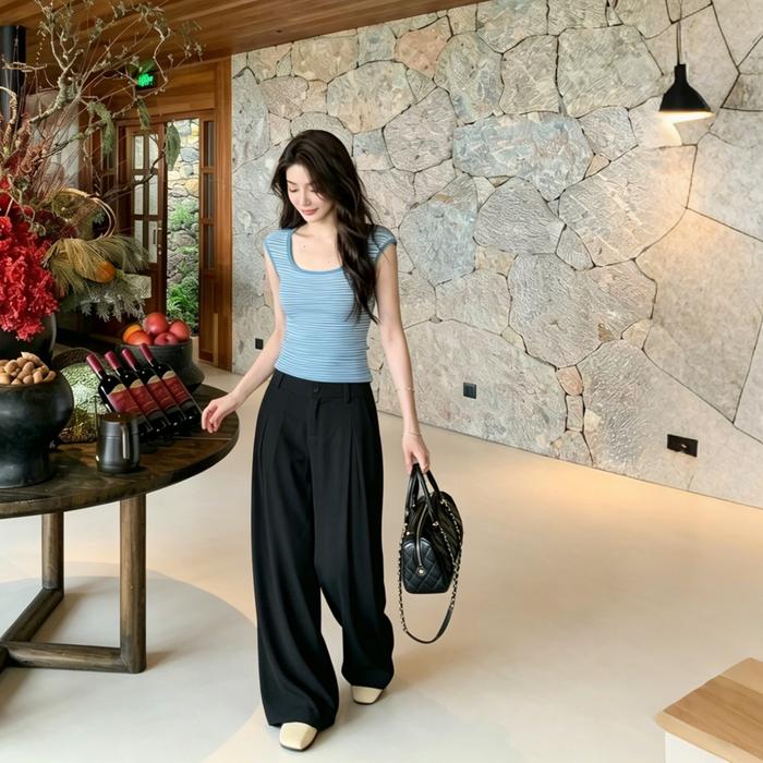 Celana Kulot Wanita High Waist Putih Bahan Jatuh Tidak Mudah Kusut Outfit Kantor Harian