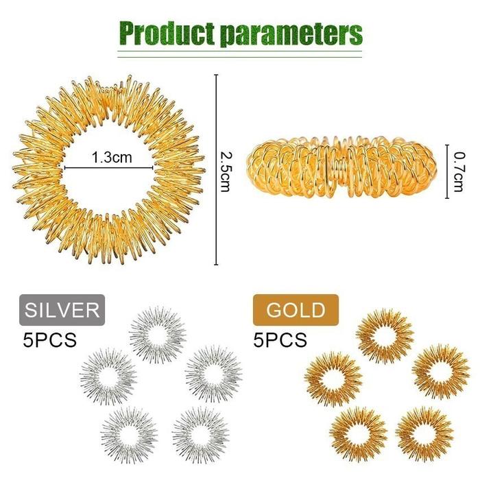 5pcs Ring Magnet Jari Tangan Terapi Stroke Sujok Therapy Finger Pijat Ring Sujok