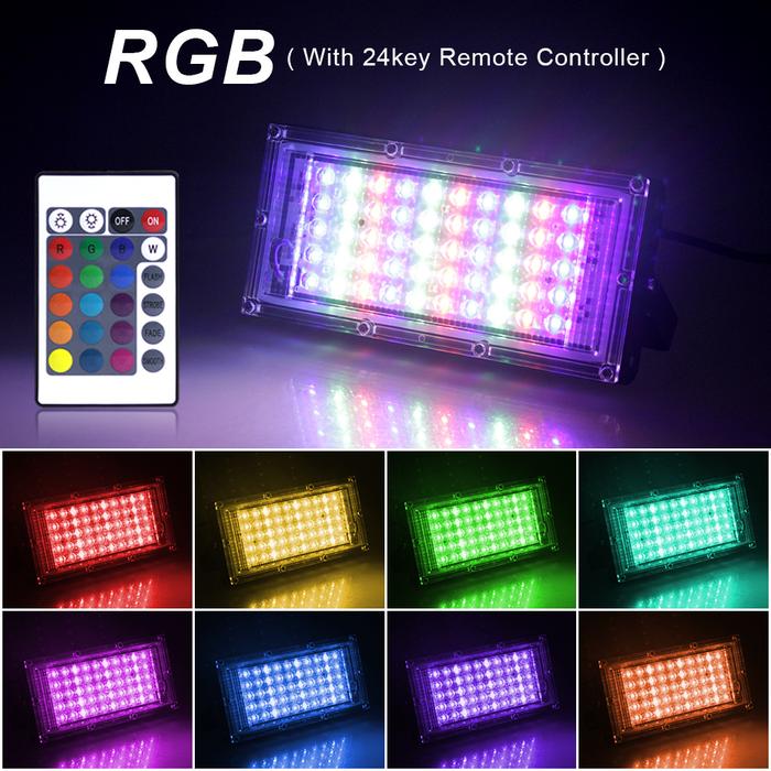 RGB LED Floodlight 220V Outdoor Spotlight 50W 100W 300W IP65