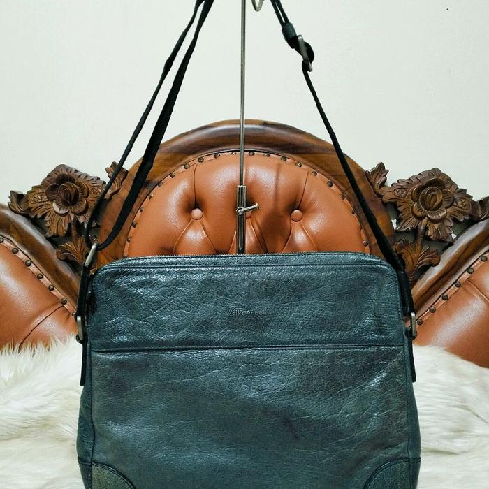 Volkswagen Black Leather Briefcase Bag