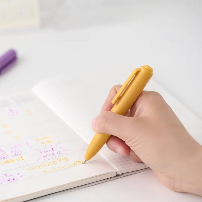 MUJI Compact gel ink ballpoint / Pocket pen knock type - Bolpen