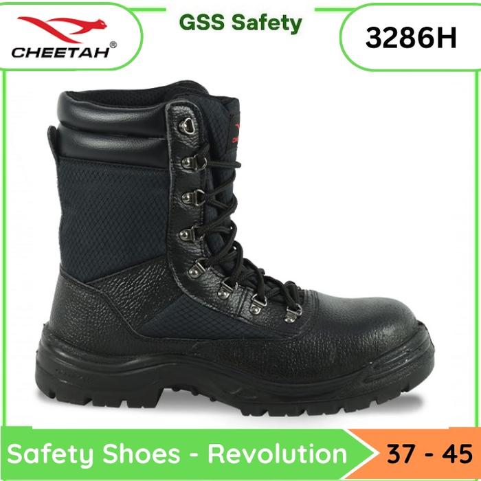 Sepatu Safety CHEETAH 3286H Safety Shoes S1 SRC Revolution Sepatu Dinas Lapangan PDL Kulit Asli