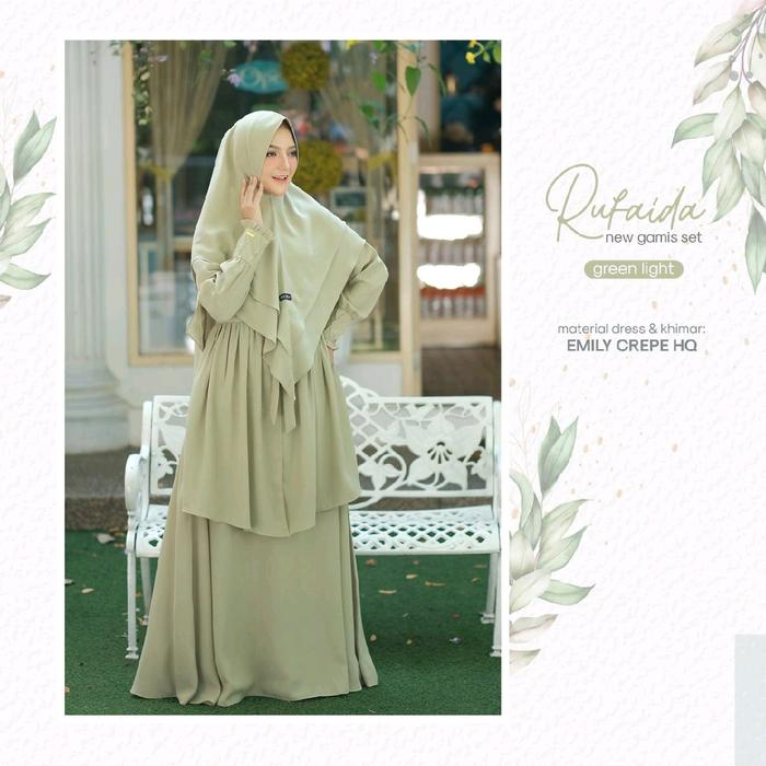 Dress Set Rufaida Dewasa - Dienna Gamis Wanita Syari