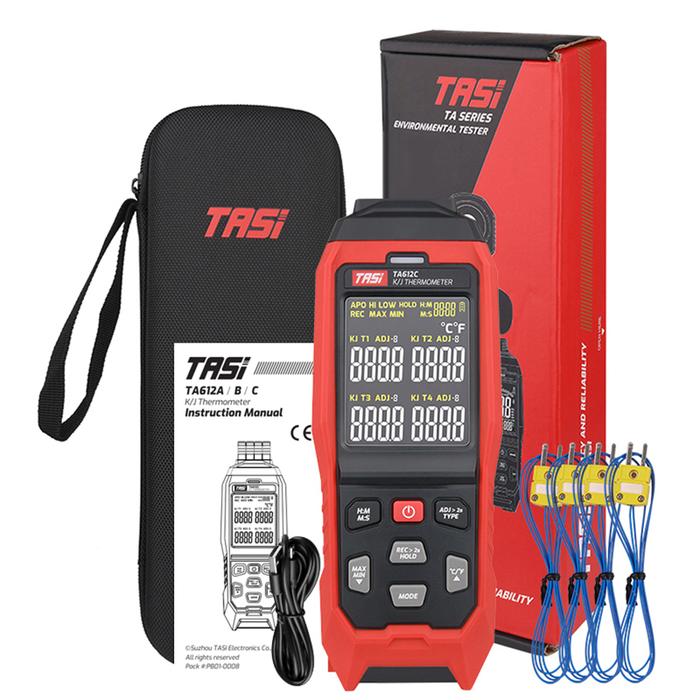 TASI Single Channel K/ J Type Thermocouple Thermometer -200~1372℃/