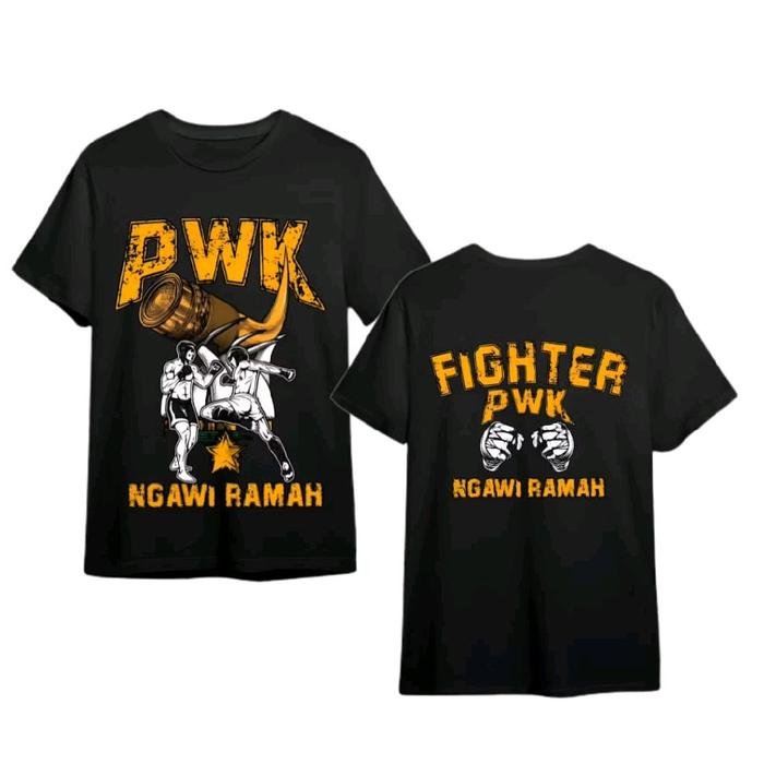 PROMO!!! Kaos Fighter Pwk Ngawi Ramah Bahan Cotton Combed Warna Hitam
