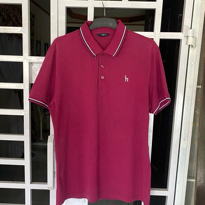 Kaos kerah polo poloshirt atasan pria laki laki cowok casual Hazzys Golf Ungu second