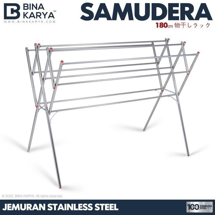 BARU JEMURAN BINA KARYA - SAMUDERA (JUMBO 180 CM) - Jemuran Baju / Jemuran Pakaian / Jemuran Kokoh J