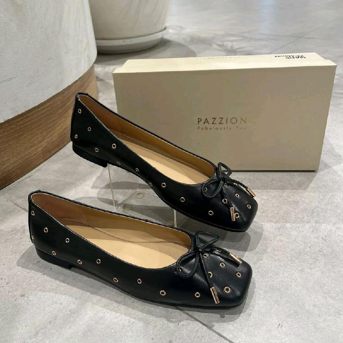 brand  Wanita new pazzion black flat Shoes