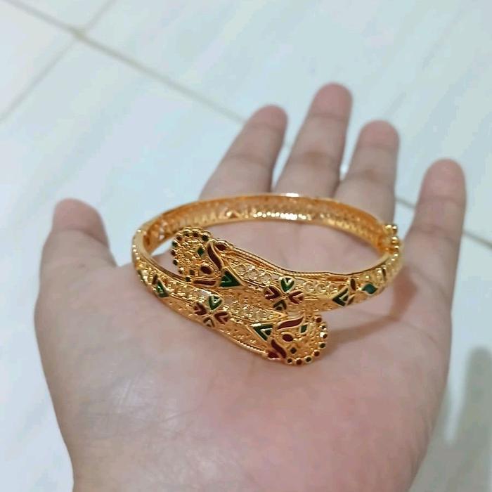 gelang dubai siliasih lapis emas