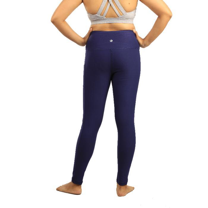 Celana Olahraga 90 Degree High Rise Side Pocket 7/8 Legging-Navy