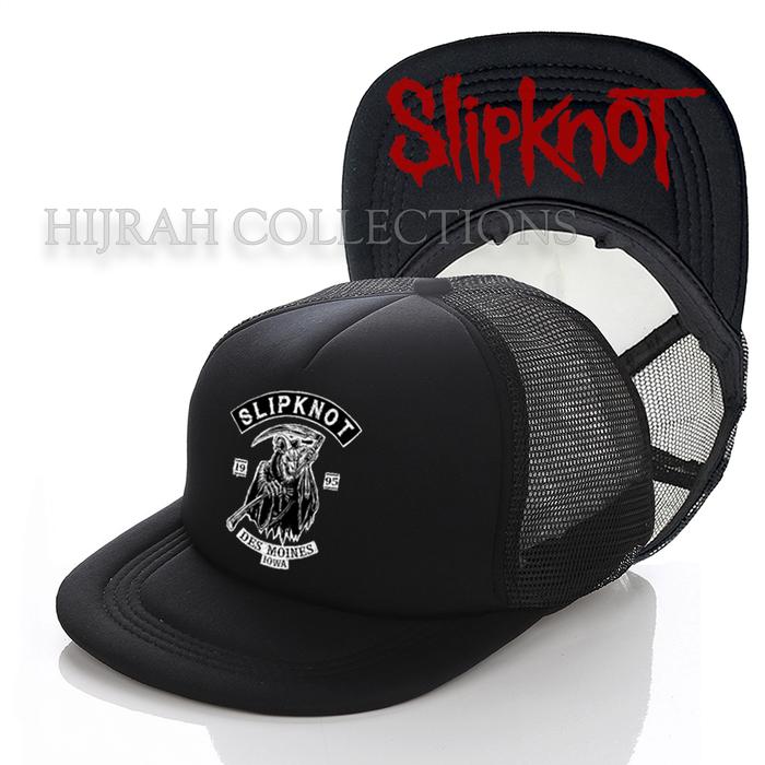 SLIPKNOT Band Topi Snapback Trucker jaring Premium Topi Band slipknot Topi Musik topi band barat
