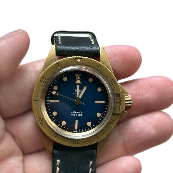Jam Tangan Pria Yema Superman Heritage Bronze Automatic Full Set + Original Classic Vintage Prancis 