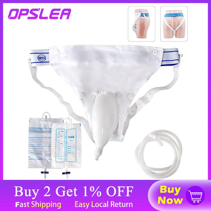 Male/Female/Elderly Urine Bag Urine Collection Set Silicone Urinal