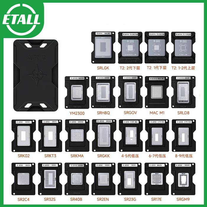 XinZhiZao Mac CPU BGA Reballing Stencil Kit For Macbook 2010-Air Pro