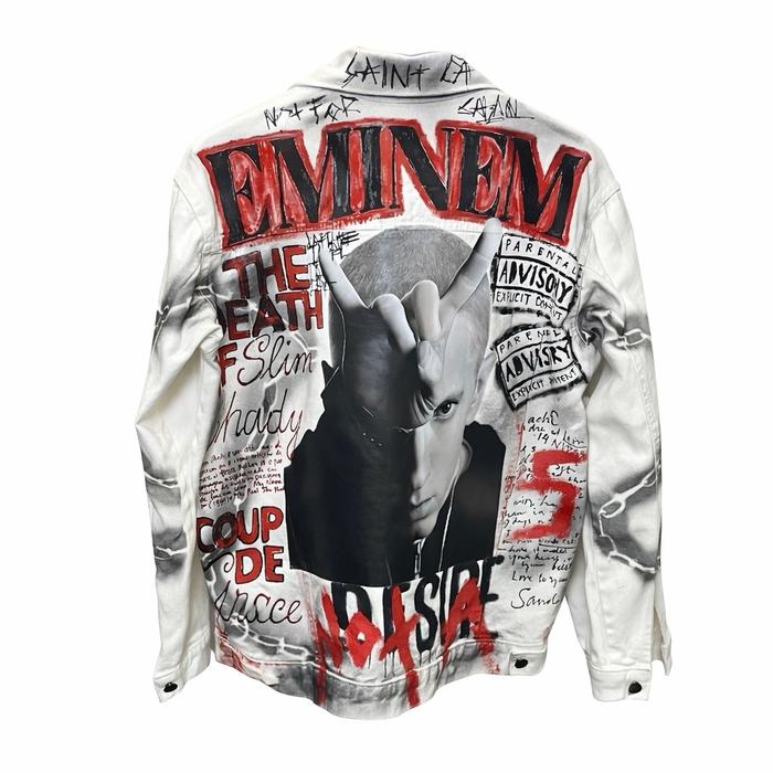 Jaket denim eminem jeans denim  Streetwear