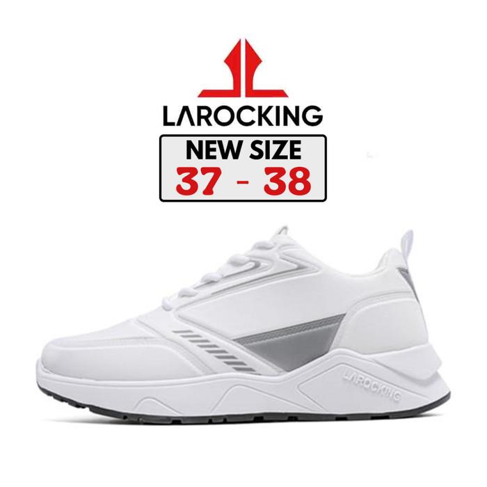 Larocking - Raptor Putih Polos | Sepatu Sneakers Running Gym Shoes