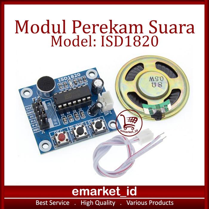 Modul Perekam Suara ISD1820 / Sound Recorder Playback Es Krim Voice / Module Arduino Stand Alone