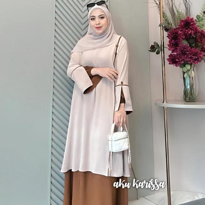 Aku karissa beliva one set rok - Gamis aku karissa - Aku karisaa beliva