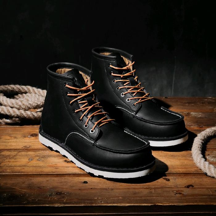 Piede - Campo Series Moctoe 7 Hole Black Shoes classic