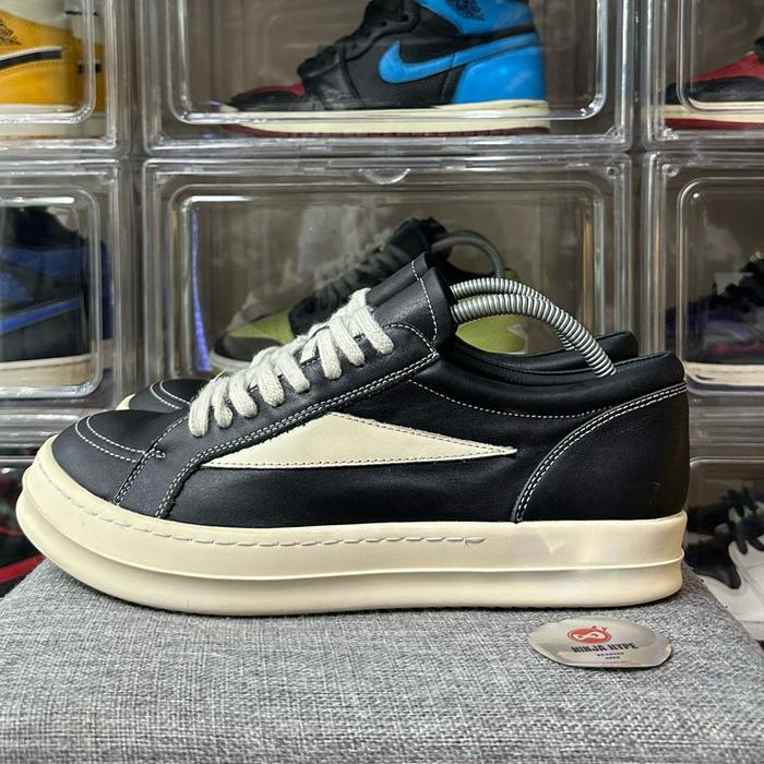 RICK OWEN VINTAGE LOW SNEAKERS BLACK MILK , RICK OWEN VINTAGE LOW SNEAKERS , RICK OWEN SNEAKERS , SN