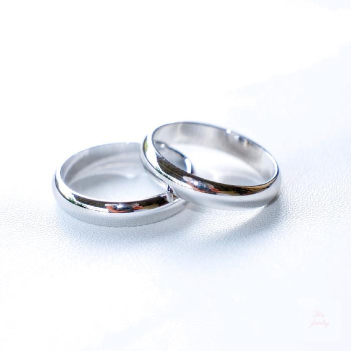 Cincin Titanium Silver Polos - Cincin Tunangan Bisa COD