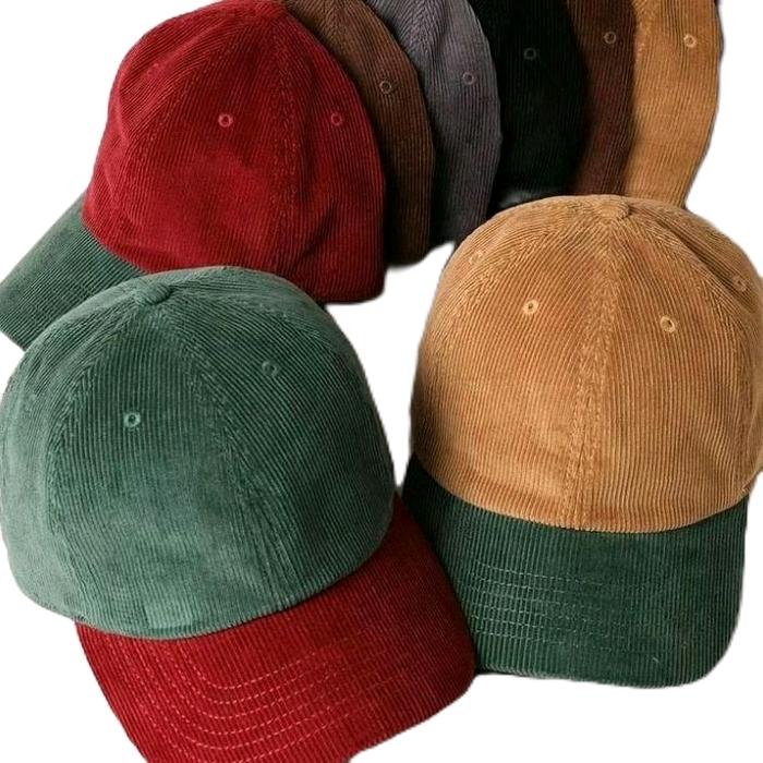 topi polo caps/  CORDUROY / kalcer /casual /skena  polos VARIASI KOMBINASI DUA warna PREMIUM QUALITY