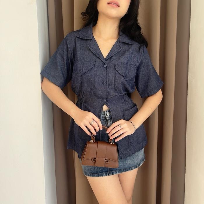[Shylo] Vivi Slit Shirt / Slit Shirt