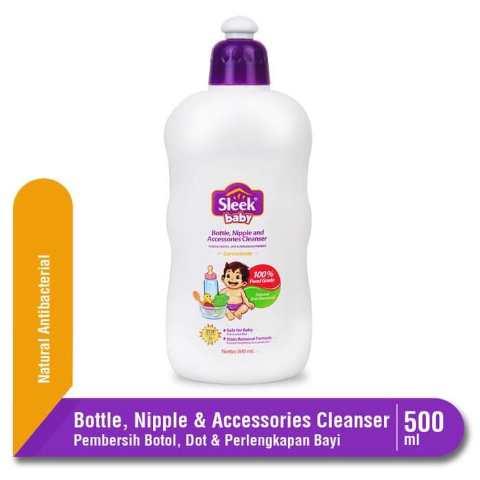 SLEEK BABY BOTTLE & NIPPLE CLEANSER BOTOL 500ML Sabun Cuci Botol Bayi