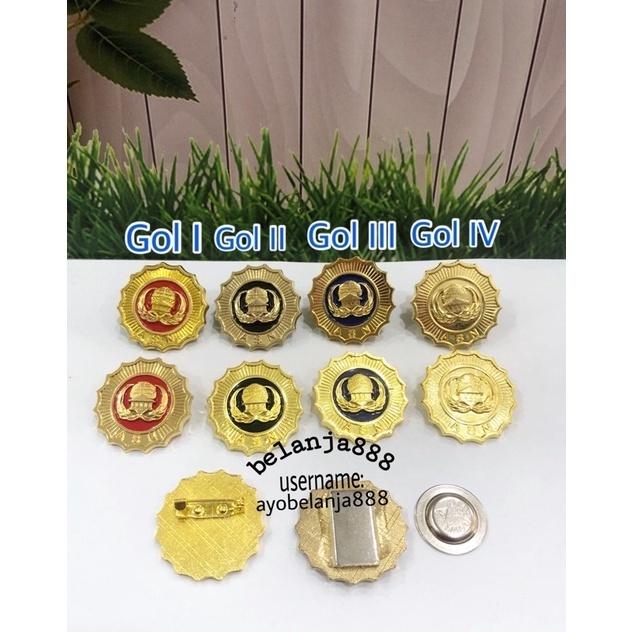 Pin korpri ASN PNS golongan I II III IV magnet peniti satuan