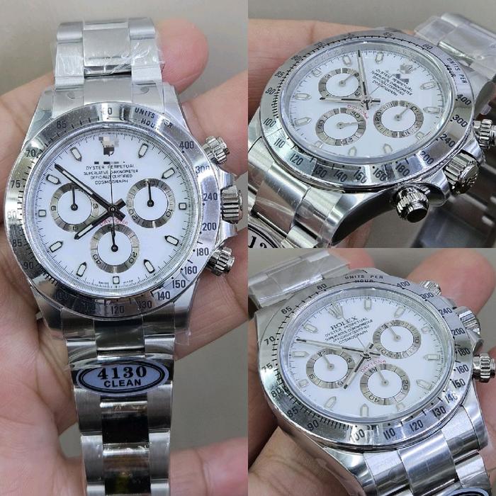 Dr.Jam II RLX DAYTONA WHITE 904L SS BEZEL REF. 116520 CLEAN V2 4130