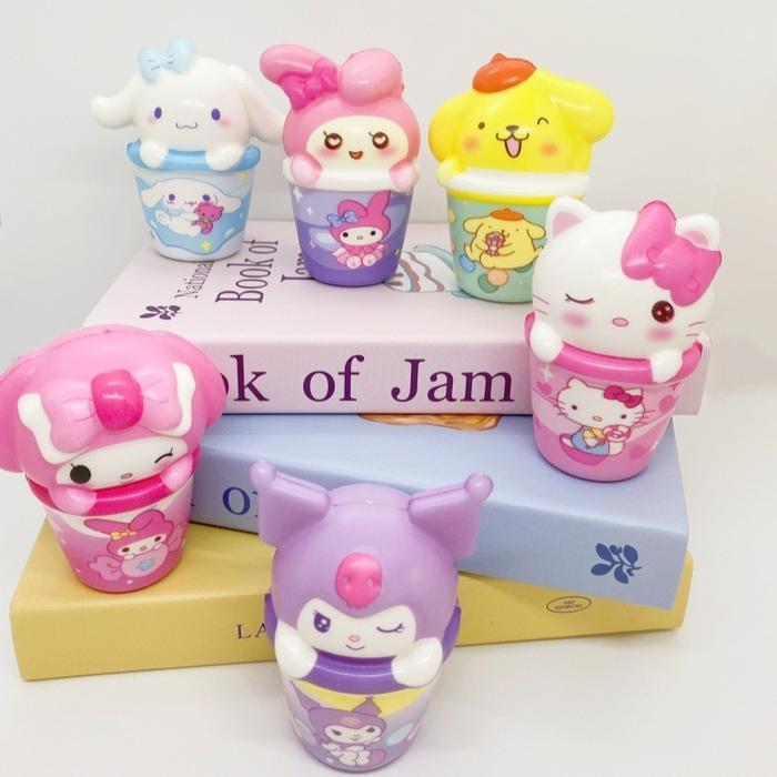 Squishy Sanrio CupCake karakter Kuromi Melody Cinamorol Hello Kitty Murah