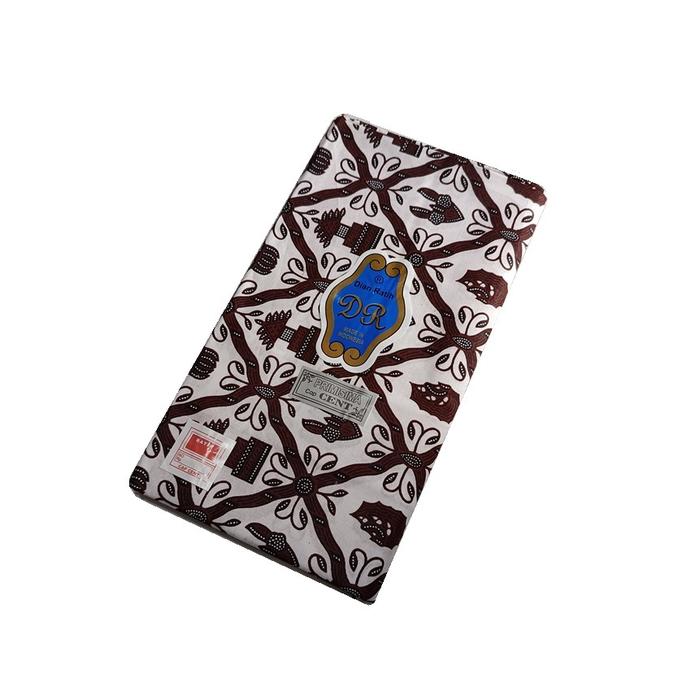 Kain Batik Sido Mukti Putih Primisima Cap Cent / Samping Tidak Licin Katun Mori Tebal Bunga