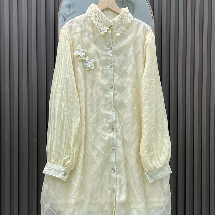Tunik Raya Tunik DNY Look Butter Cream