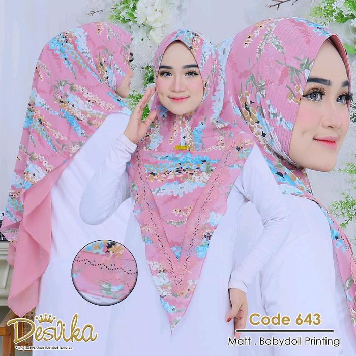 (((ORI DESVIKA))) Khimar ceruty babydoll printing kode DC 643