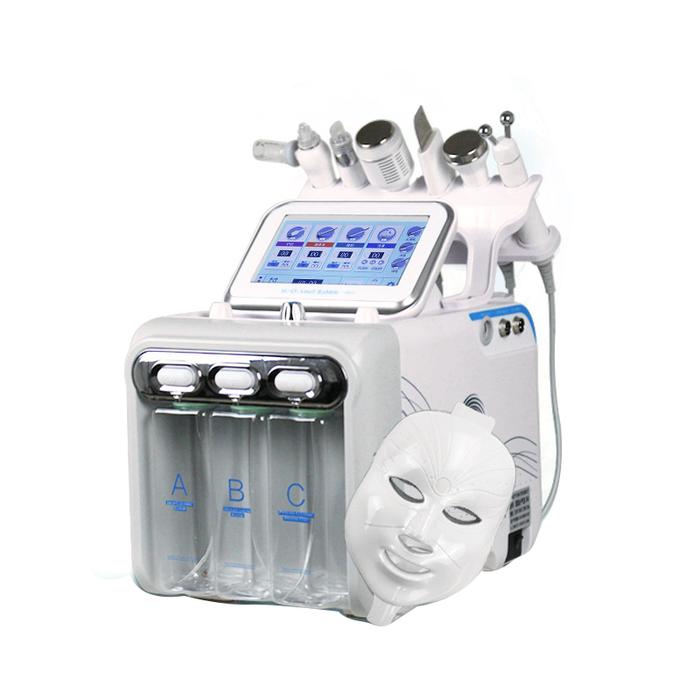 7 in 1 Hydrogen Oxygen Small Bubble RF Beauty Machine LED Mask Face