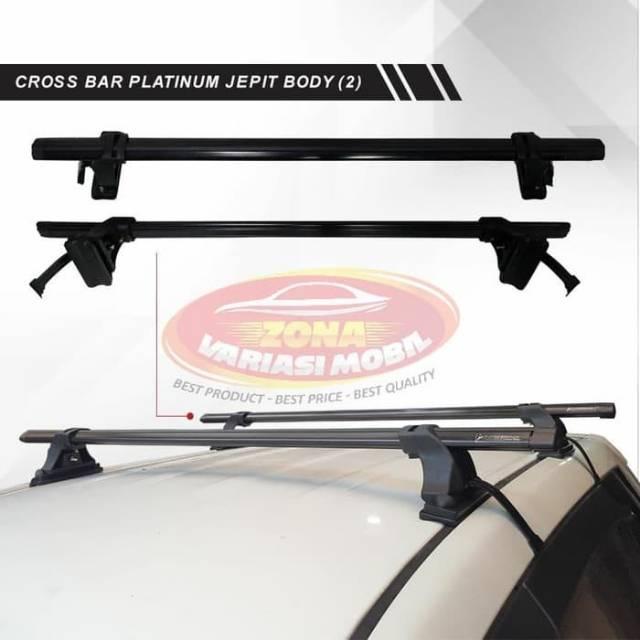 Cross bar Crossbar Kaki Rack Platinum Mobil Universal Jepit Body Kaki Geser / Tinggi isi 2