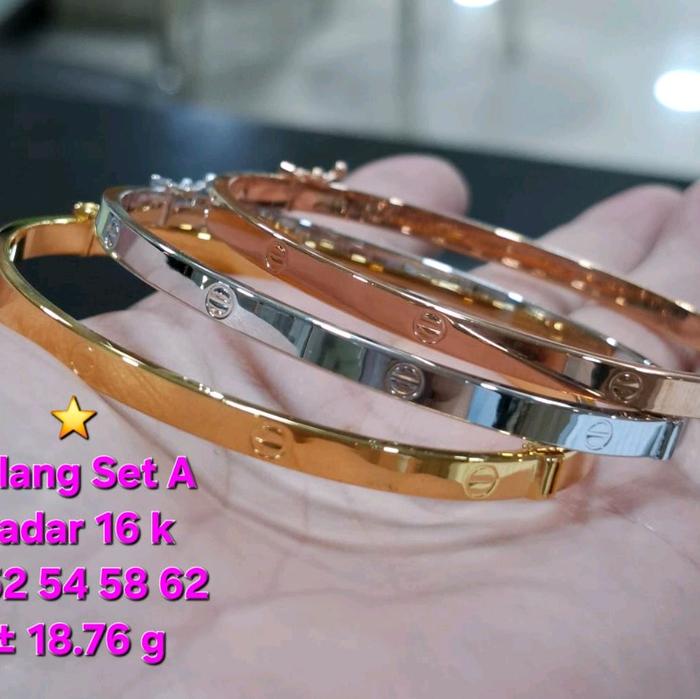 gelang cartier fashion emas 16k/700%