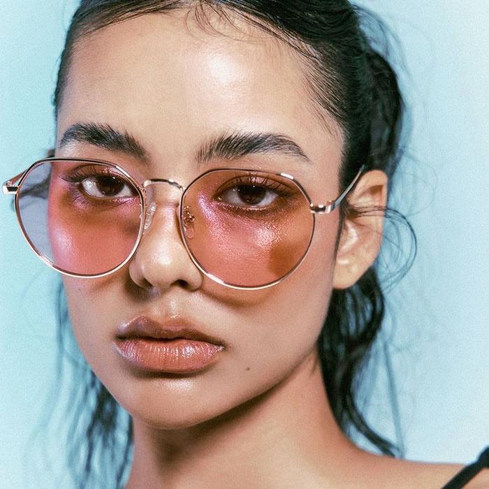 Rieti zoe c6 sunglasses pink gold
