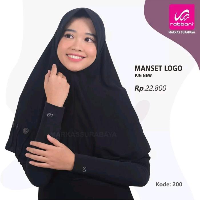Manset Logo Rabbani Panjang Poliester Muslim Tangan Handsock