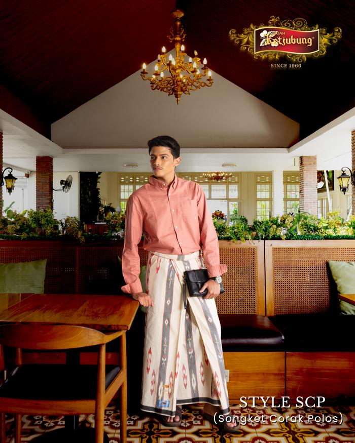 Sarung KETJUBUNG STYLE Motif SCP (Songket Corak Polos)