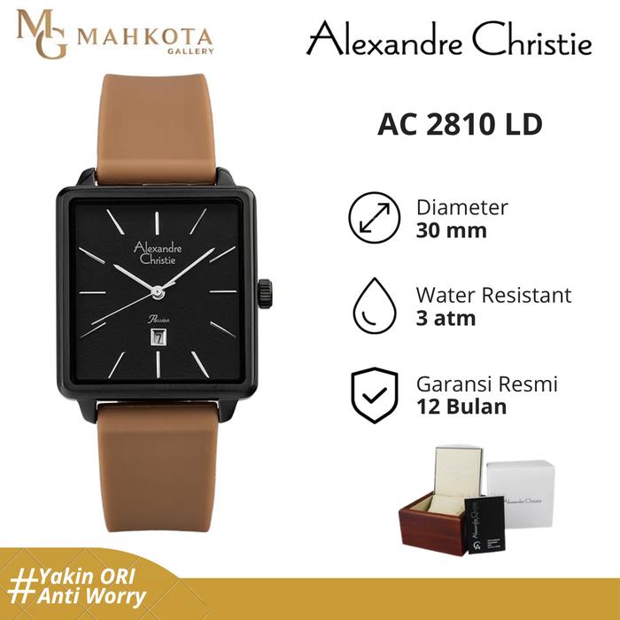 Jam Tangan Wanita Alexandre Christie AC 2810 LD Strap Karet Original dan Bergaransi Jam Tangan Palem