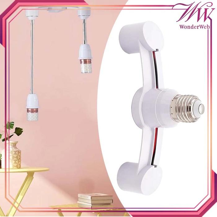 Fitting Sambung 2 Cabang Fitting Lampu E27 Fitting Bohlam Lampu Fitting Lampu 2 Cabang