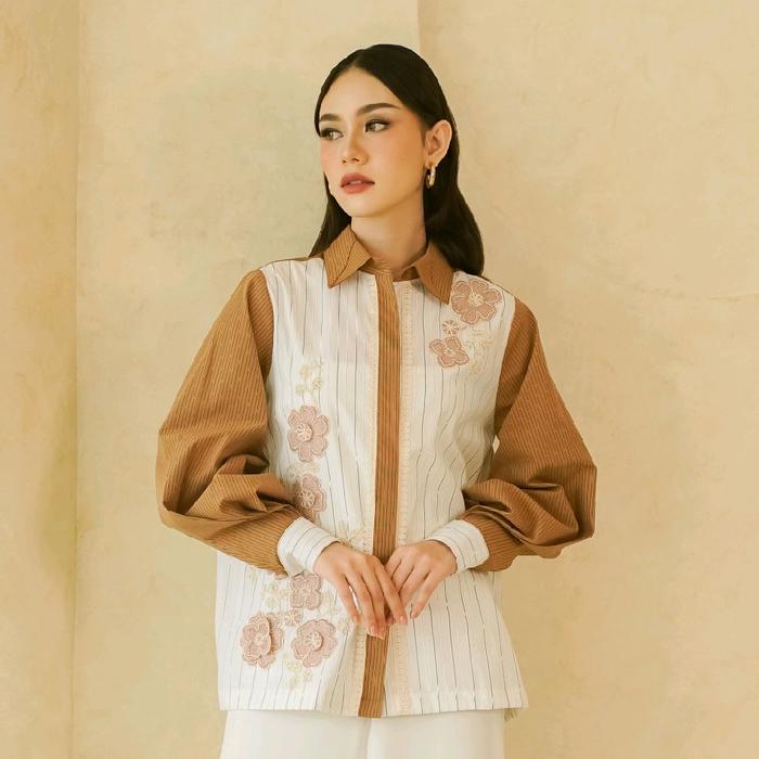 VIMELA BLOUSE BROWN in Almara Official